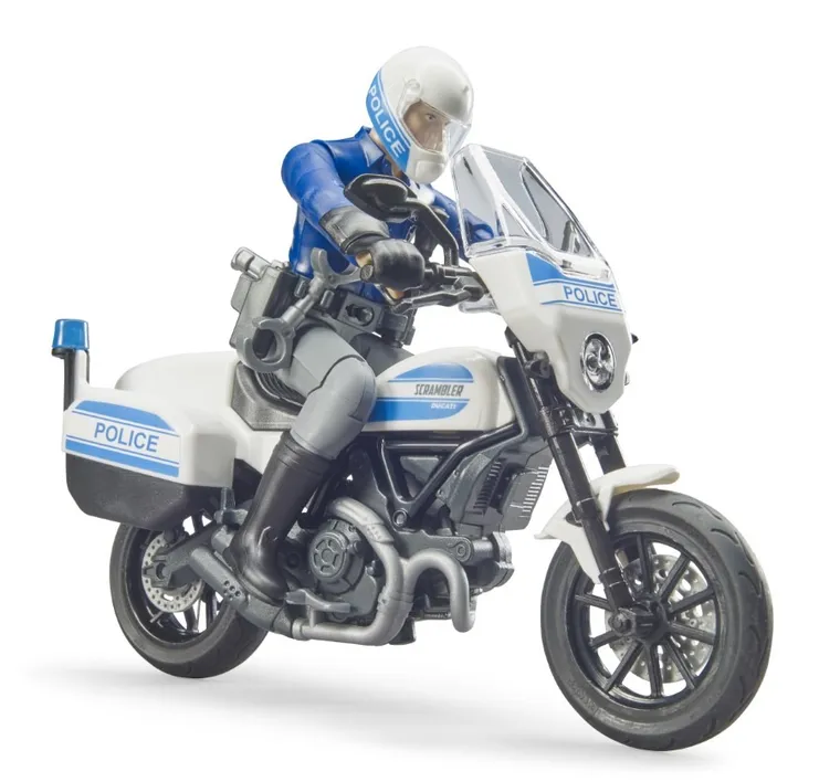 Bruder, Scrambler Ducati, motocykl z policjantem