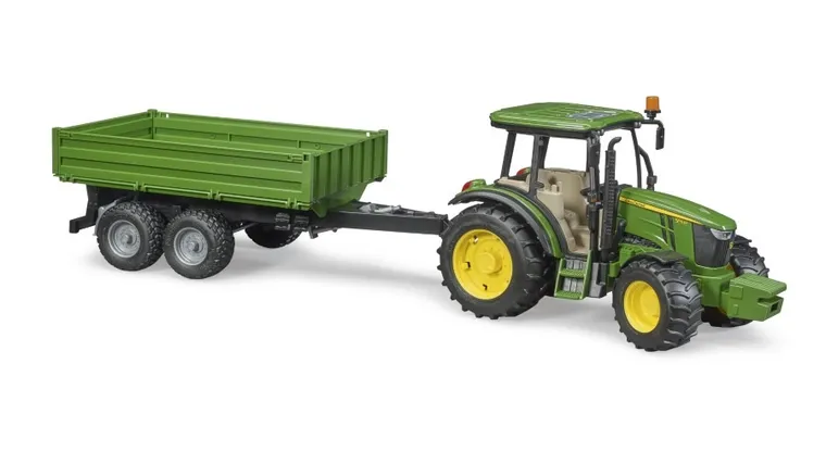 Bruder, Traktor John Deere 5115M z przyczepą wywrotką