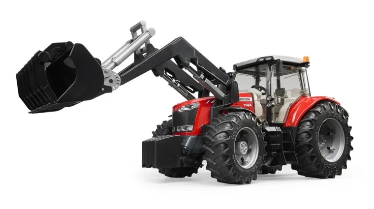 Bruder, Traktor Massey Ferguson 7600 z ładowaczem, pojazd rolniczy