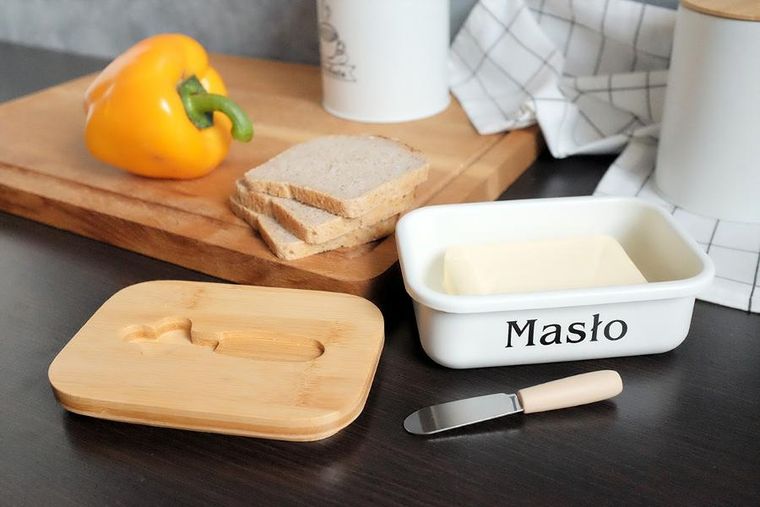 Brunbeste, maselniczka stalowa z nożykiem do smarowania