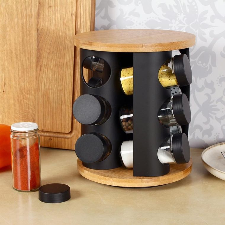 Brunbeste, stojak obrotowy na przyprawy, 12 pojemników