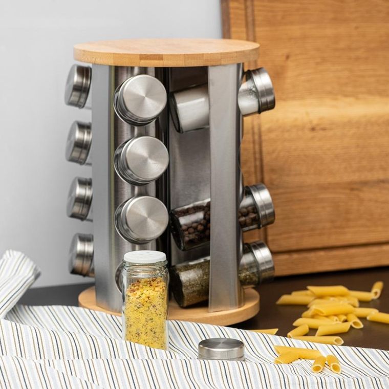 Brunbeste, stojak obrotowy na przyprawy, 16 pojemników