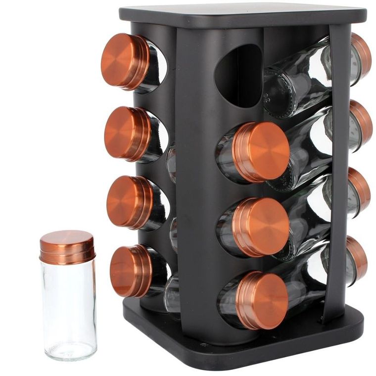Brunbeste, stojak obrotowy na przyprawy, 16 pojemników