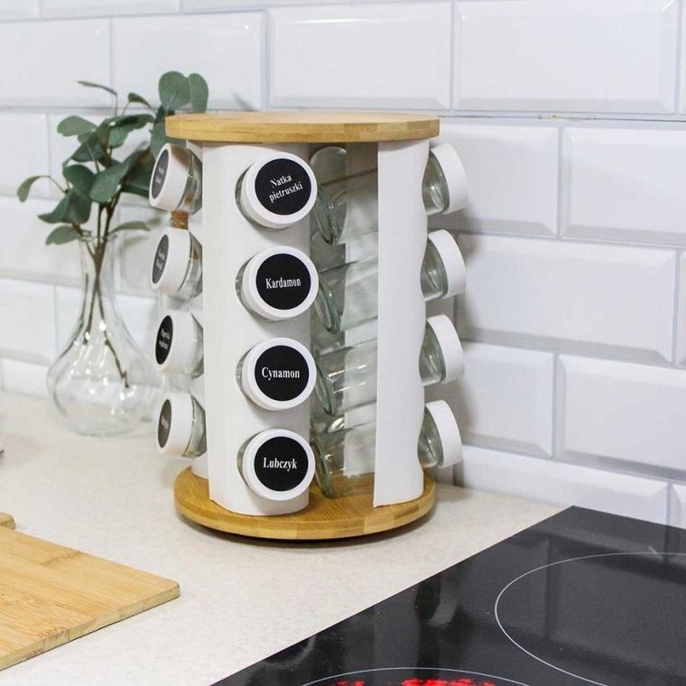 Brunbeste, stojak obrotowy na przyprawy, 16 pojemników