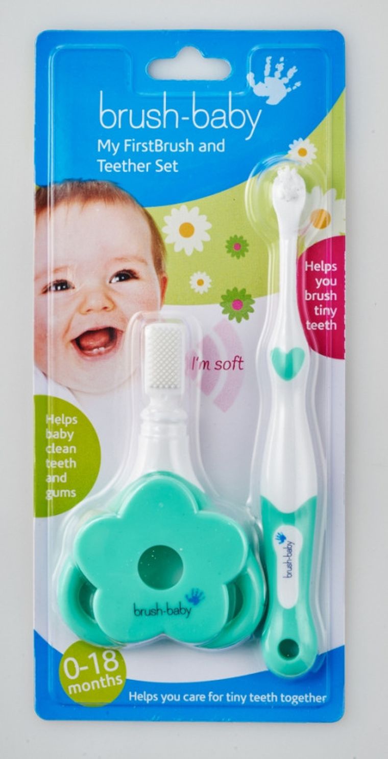 Brush-Baby, zestaw na ząbkowanie, 0-18 miesięcy