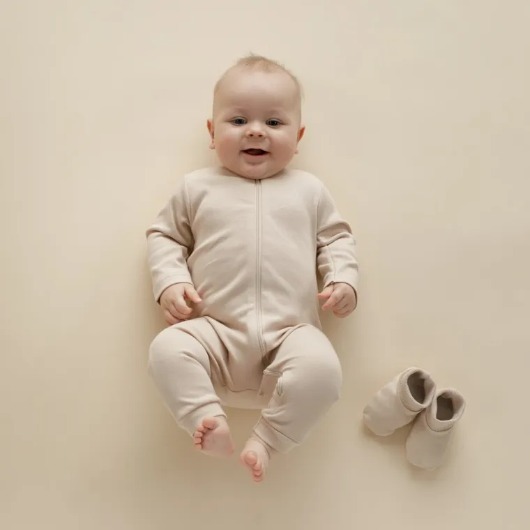 Buciki niechodki chłopięce, beżowe, Pinokio