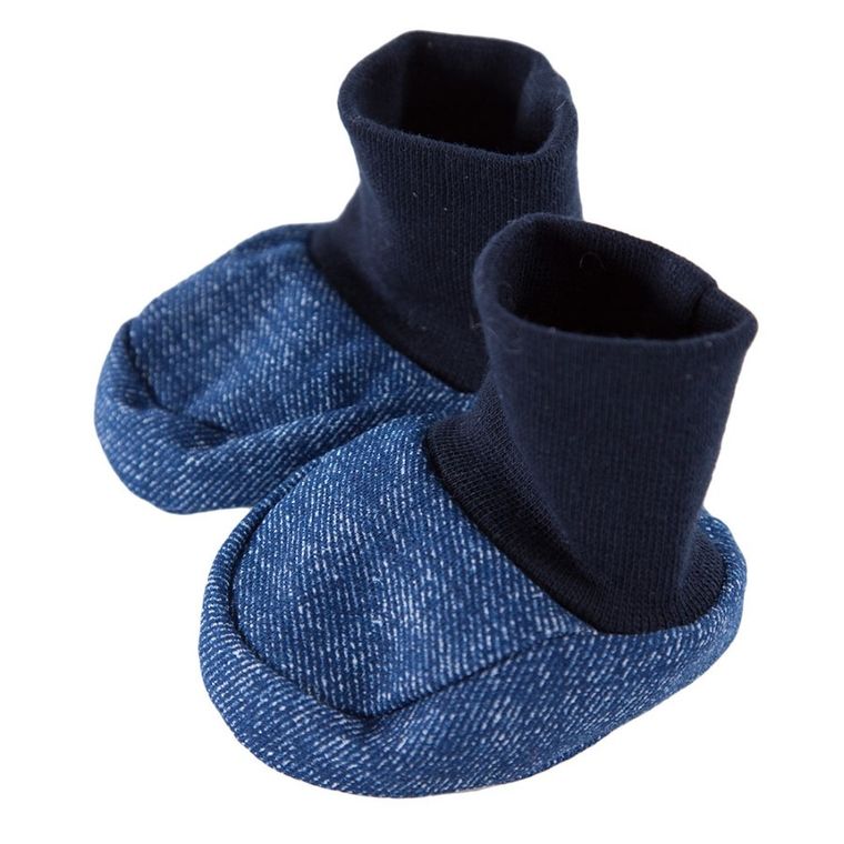 Buciki niechodki chłopięce, niebieskie, zestaw, 2 szt., Eevi