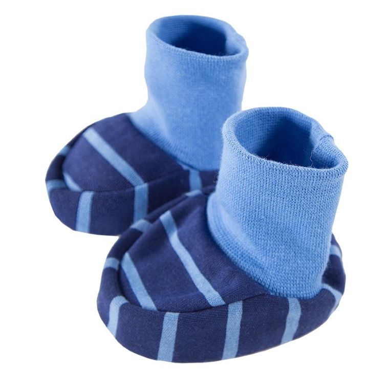 Buciki niechodki chłopięce, niebieskie, zestaw, 2 szt., Eevi