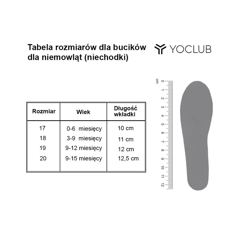 Buciki niechodki dziewczęce, złote, Yoclub