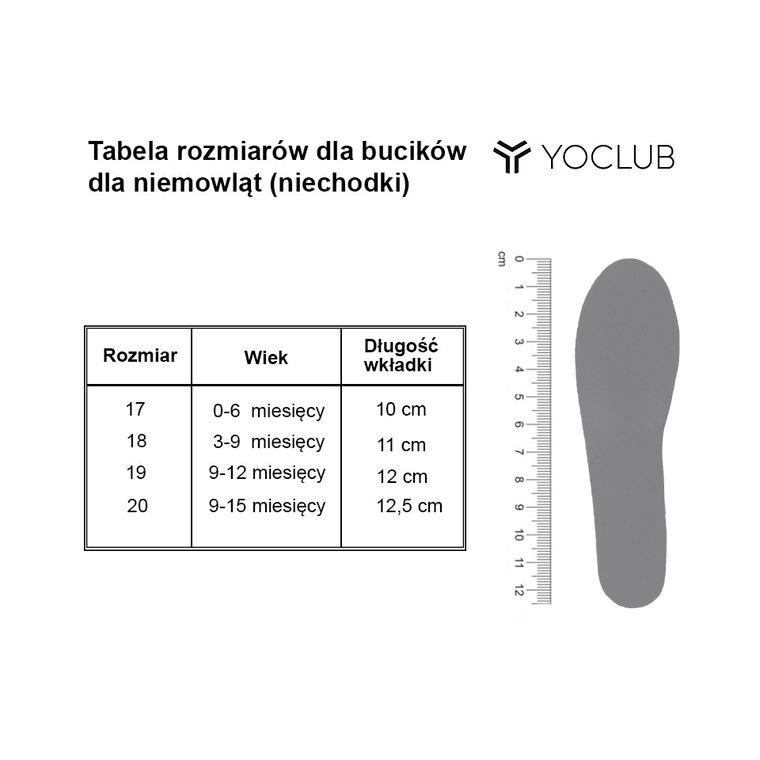 Buciki niechodki dziewczęce, złote, Yoclub