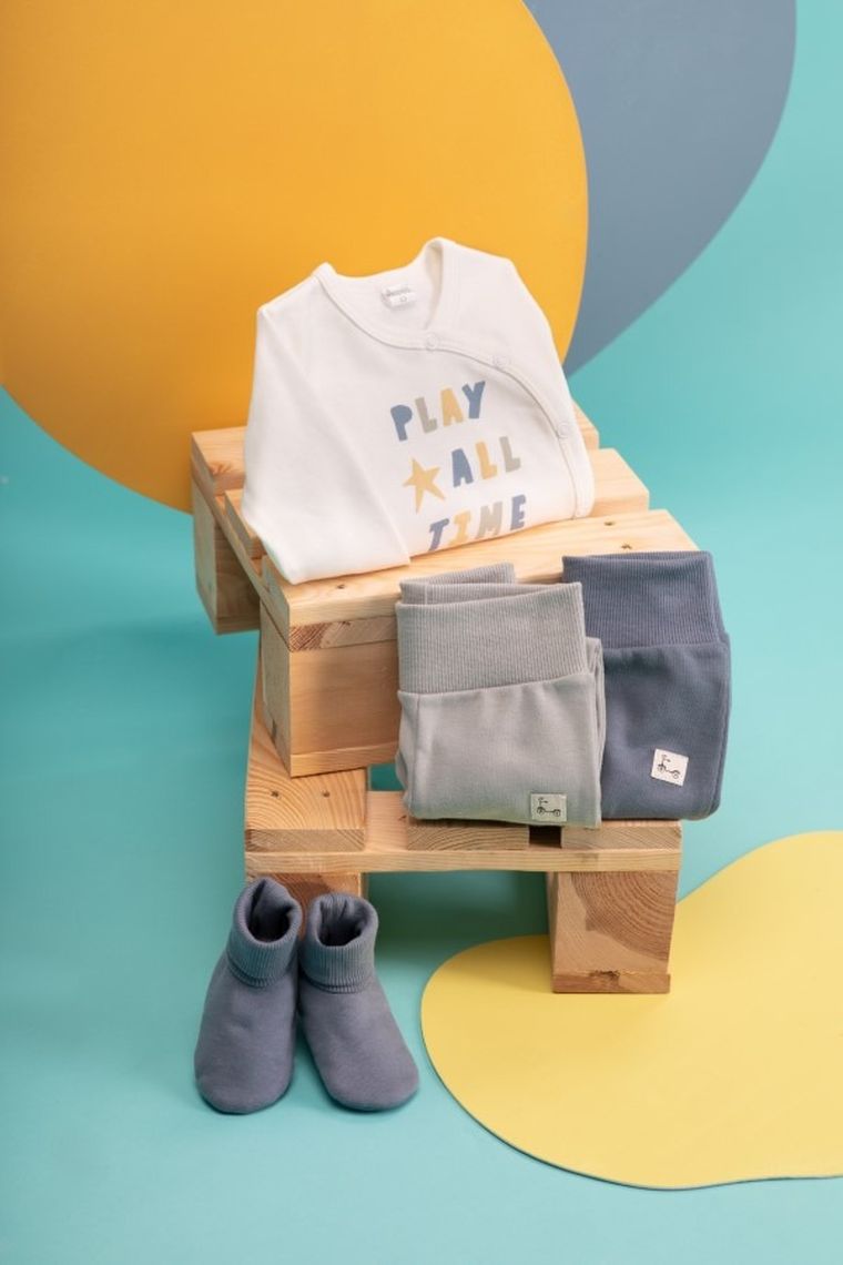 Buciki niechodki niemowlęce, niebieskie, Pinokio