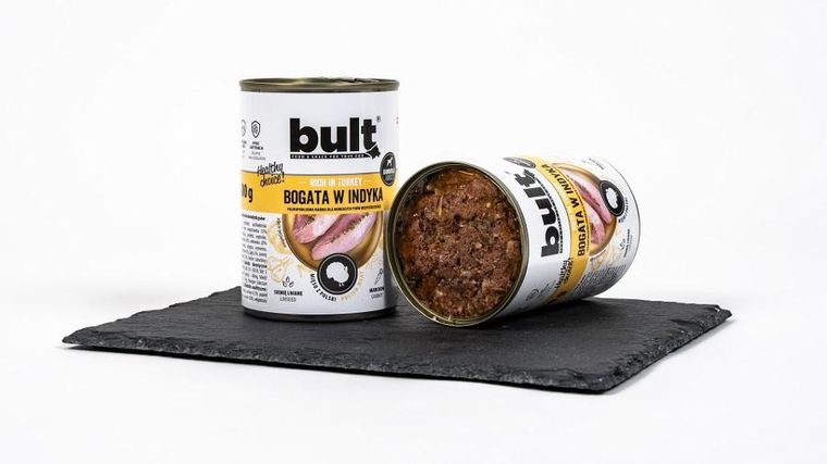 Bult, mielonka bogata w indyka, puszka, mokra karma dla psa, 400g