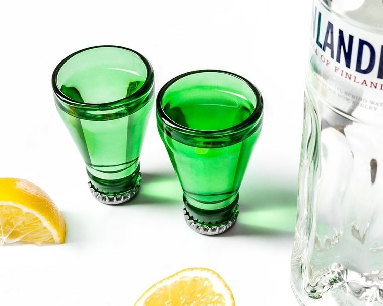 Butelkowe szoty, 2 szt., przezroczyste