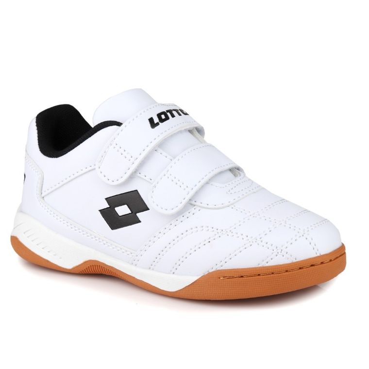 Buty piłkarskie dziecięce, halowe, białe, Lotto Pacer K
