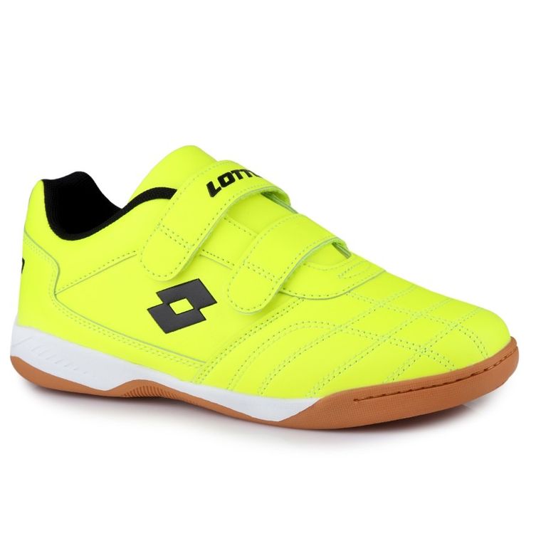 Buty piłkarskie dziecięce, halowe, żółte, Lotto Pacer K
