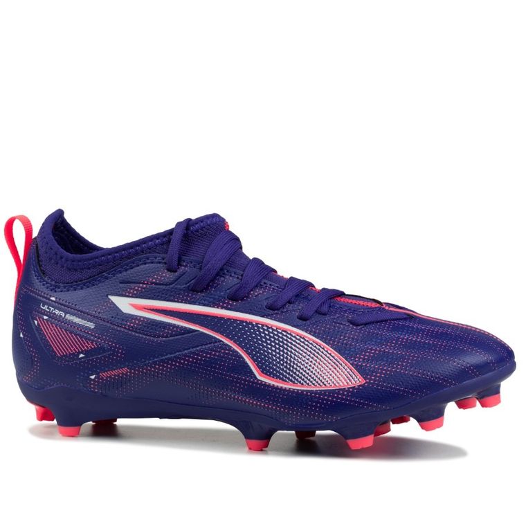 Buty piłkarskie dziecięce, korki, fioletowe, Puma Ultra 5 Match FG/AG
