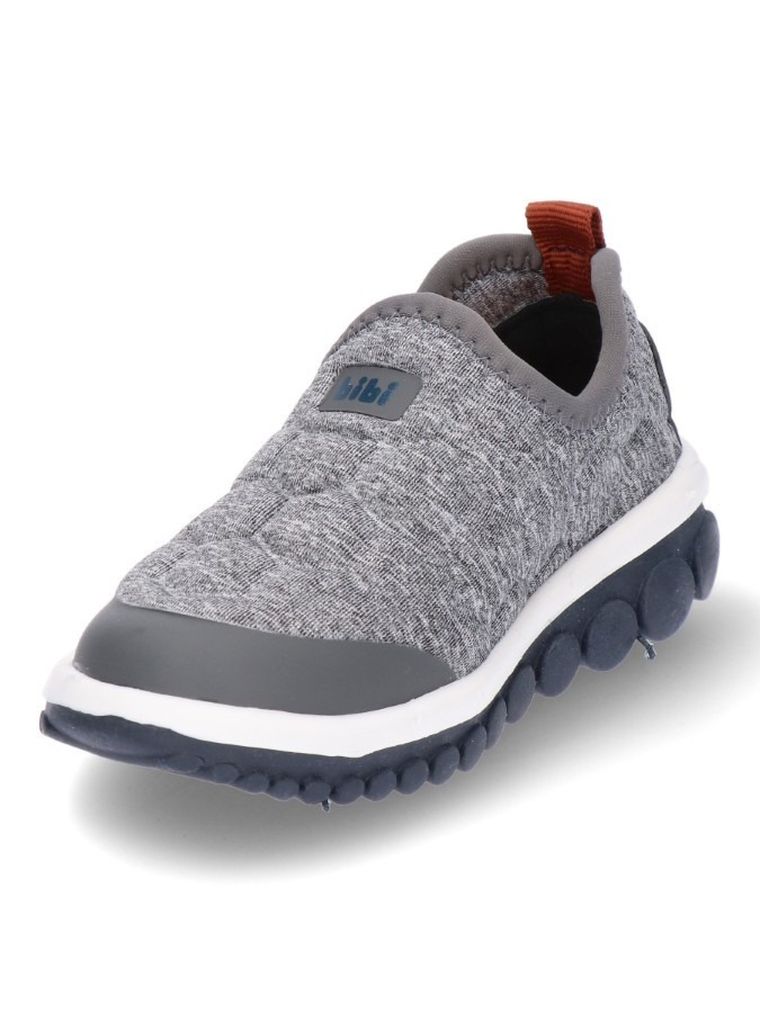 Buty sportowe chłopięce, slip on, szare, Bibi Shoes