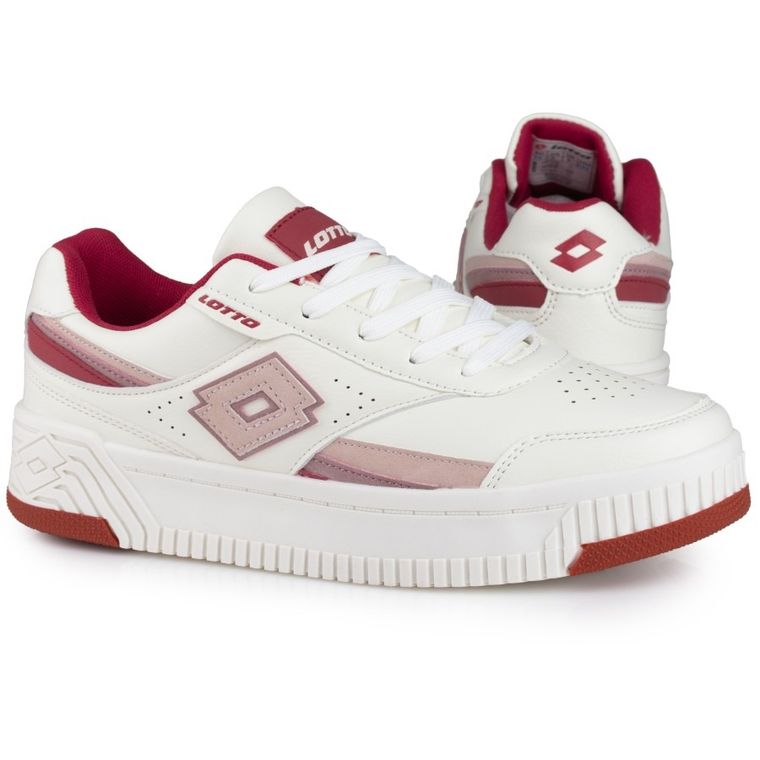 Buty sportowe damskie, białe, Lotto Pinadee