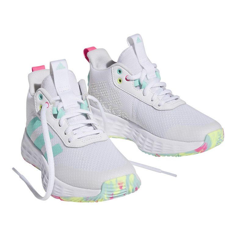 Buty sportowe, do koszykówki, dziewczęce, białe, Adidas OwnTheGame 2.0 Jr