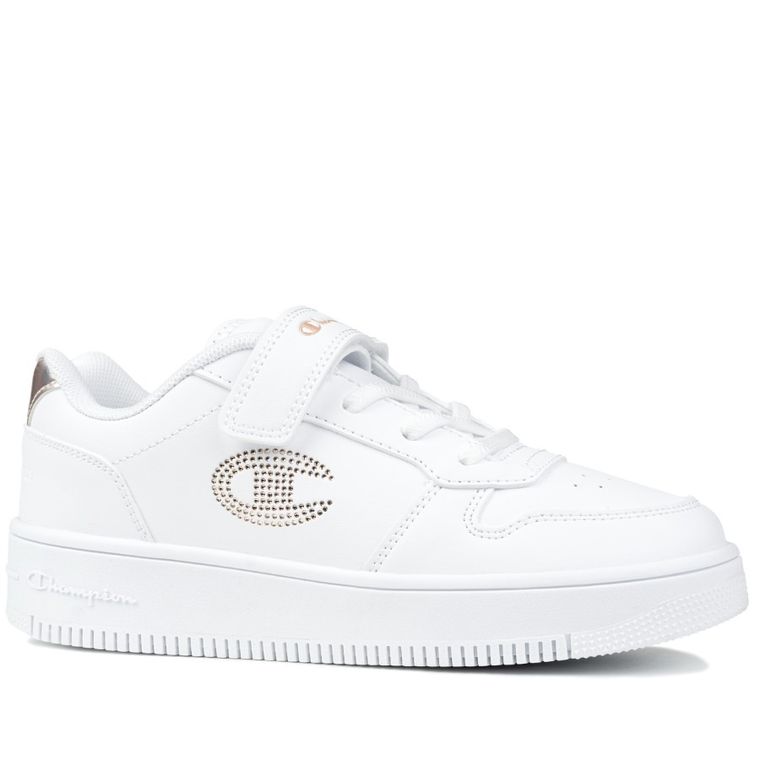 Buty sportowe dziewczęce, białe, Champion Rebound Platform Glitter