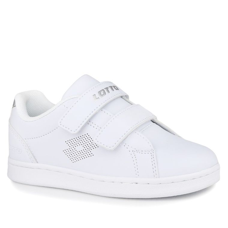 Buty sportowe dziewczęce, białe, Lotto Burgas