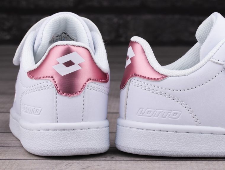 Buty sportowe dziewczęce, białe, Lotto Dampolis GC K