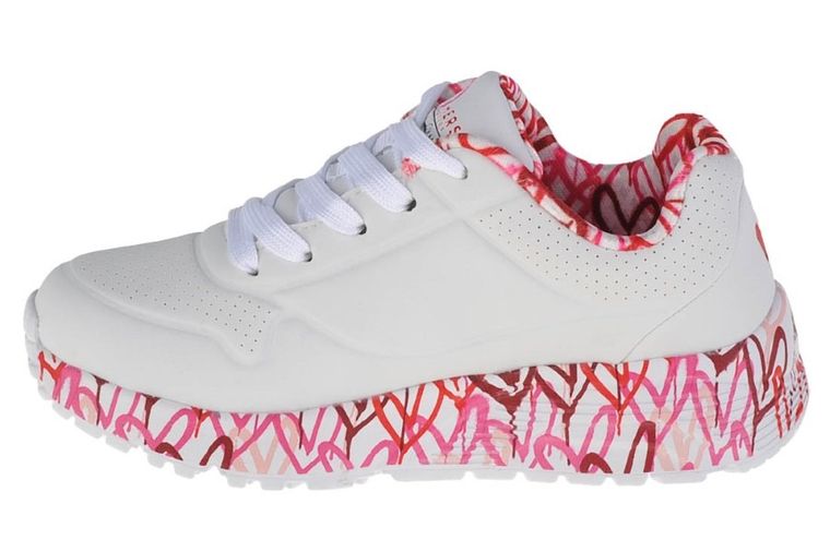 Buty sportowe dziewczęce, białe, Skechers Uno Lite