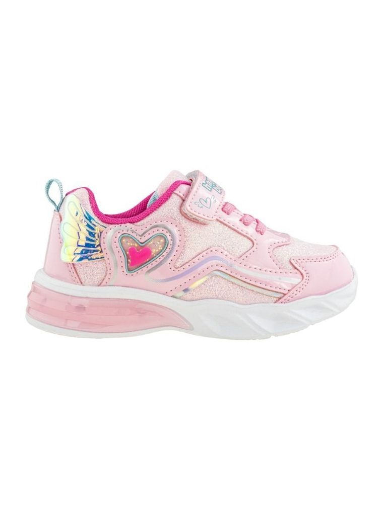 Buty sportowe dziewczęce, różowe, świecąca podeszwa, BBS Shoes