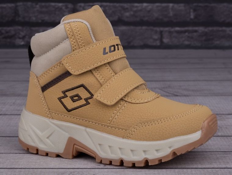 Buty zimowe dziecięce, ocieplane, brązowe, Lotto