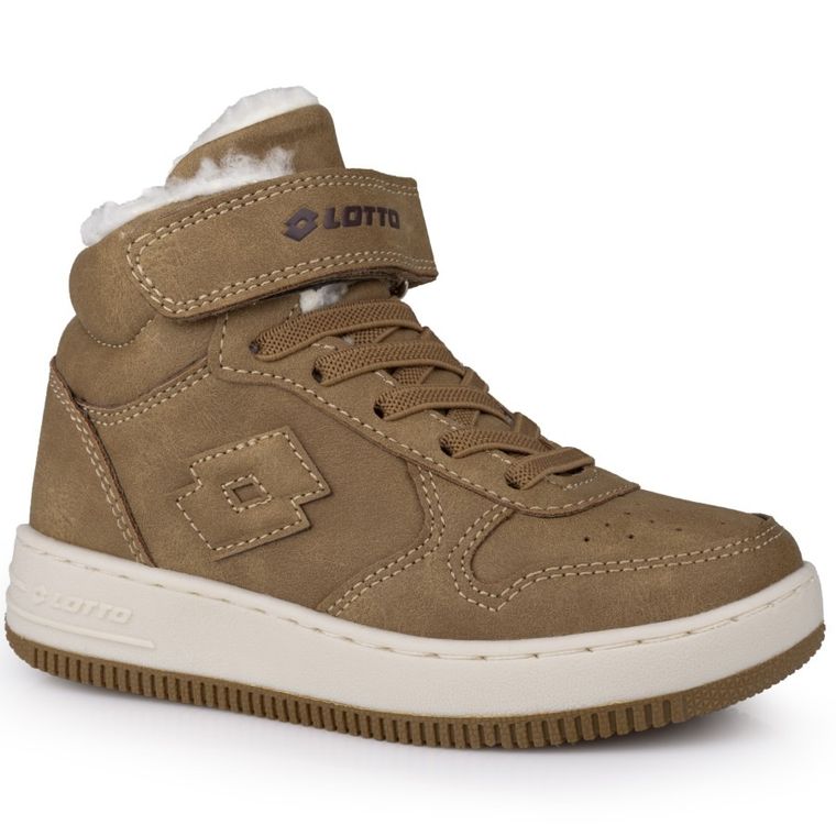 Buty zimowe dziecięce, ocieplane, brązowe, Lotto Paliot Fur K