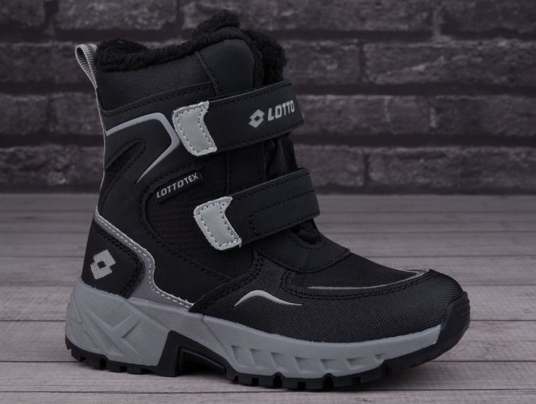 Buty zimowe dziecięce, ocieplane, czarne, Lotto