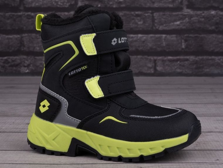 Buty zimowe dziecięce, ocieplane, czarne, Lotto