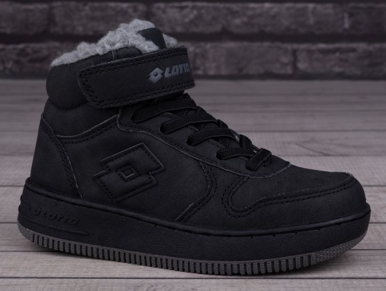 Buty zimowe dziecięce, ocieplane, czarne, Lotto