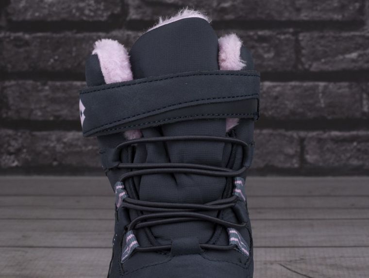 Buty zimowe dziecięce, ocieplane, granatowe, Lotto Nizina Tex K