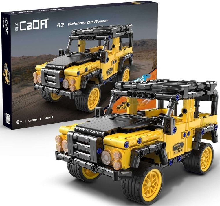 Cada, Defender Off-Roader z napędem Pull-back, klocki konstrukcyjne, pojazd, 389 elementów