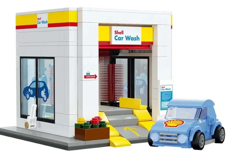 Cada, Shell, Myjnia samochodowa, klocki konstrukcyjne, 294 elementy
