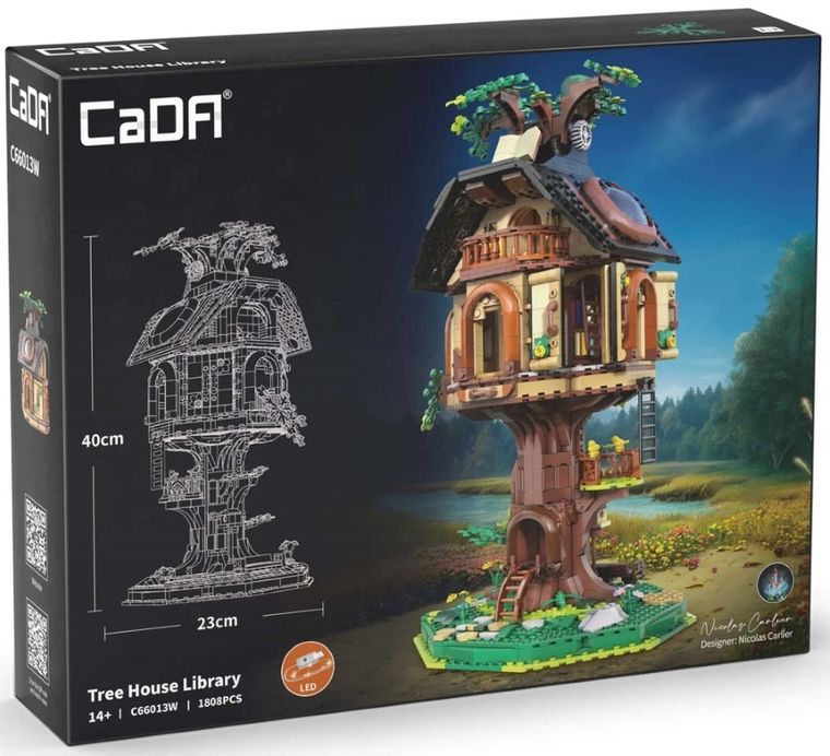 Cada, Tree House Library, Biblioteka w domku na drzewie, LED, 1808 elementów