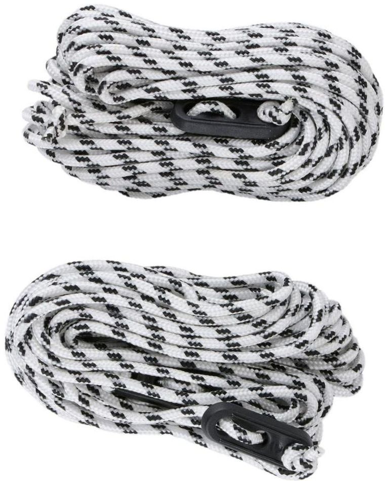 Camp Active, linka turystyczna, naciąg do namiotów, 10m, czarno biała, 2 szt.