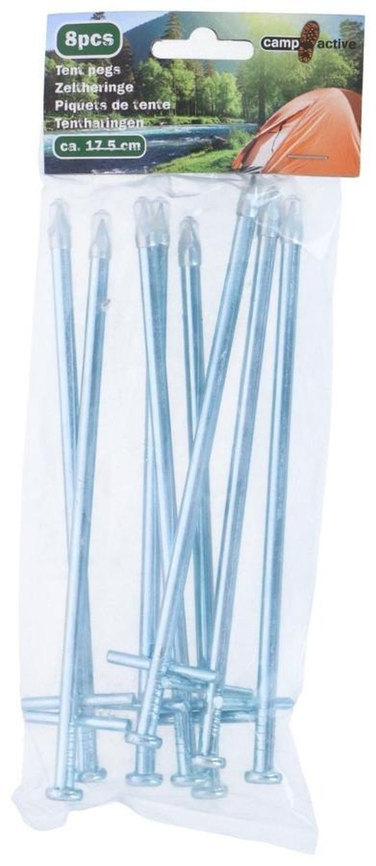 Camp Active, śledzie do namiotu, metalowe, 18 cm, 8 szt.
