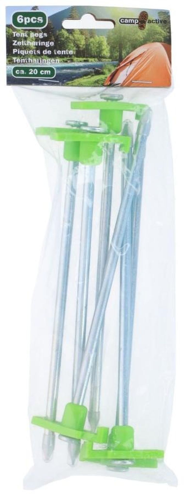 Camp Active, śledzie do namiotu, metalowo-plastikowe, 19 cm, 6 szt.