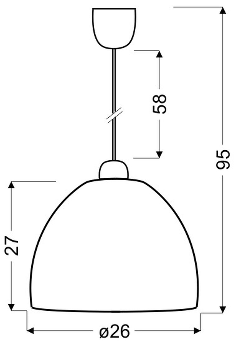 Candellux Lighting, Canaria, 1-60W E27, niebieski, lampa wisząca