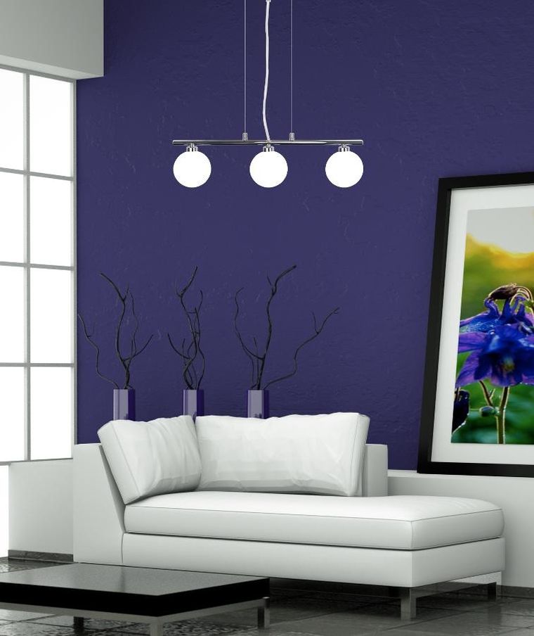 Candellux Lighting, Raisa, chromowy, 3-40W G9, klosz biały, lampa wisząca