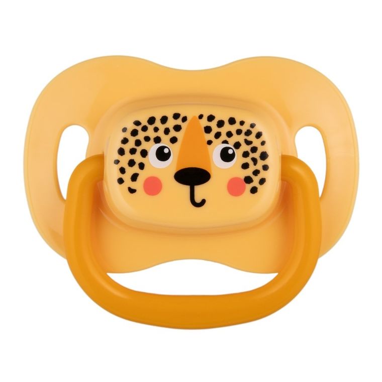 Canpol babies, BabiesBoo, silikonowy smoczek uspokajający, symetryczny, pomarańczowy, 6-18 m, 2 szt.