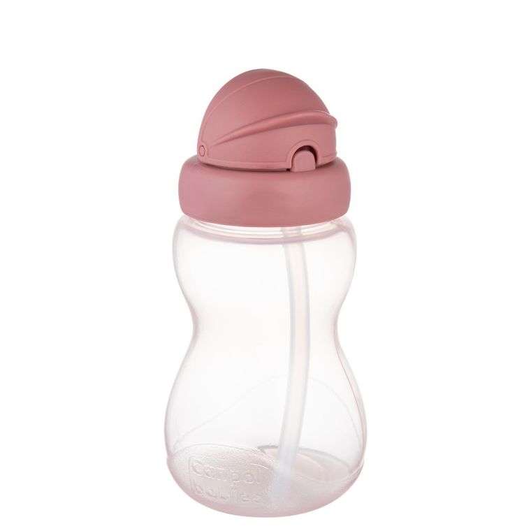 Canpol babies, bidon ze składaną rurką, różowy, 270 ml