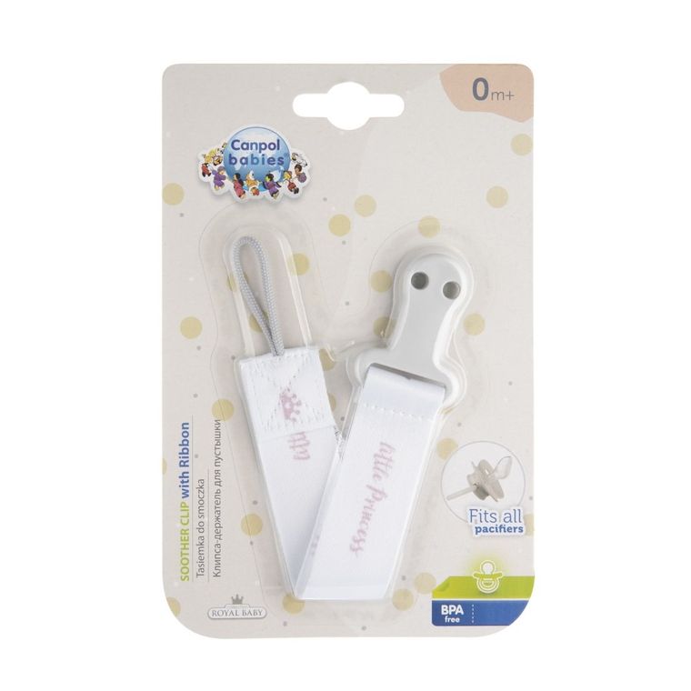 Canpol babies, Bonjour Paris, tasiemka do smoczka, różowa