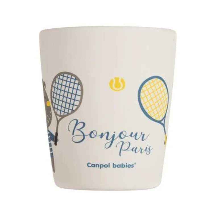 Canpol babies, Bonjour Paris, zestaw naczyń z kubkiem, granatowy