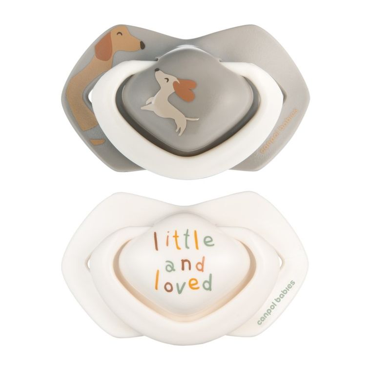 Canpol babies, Dogs, smoczek silikonowy, symetryczny, 0-6 m, 2 szt.