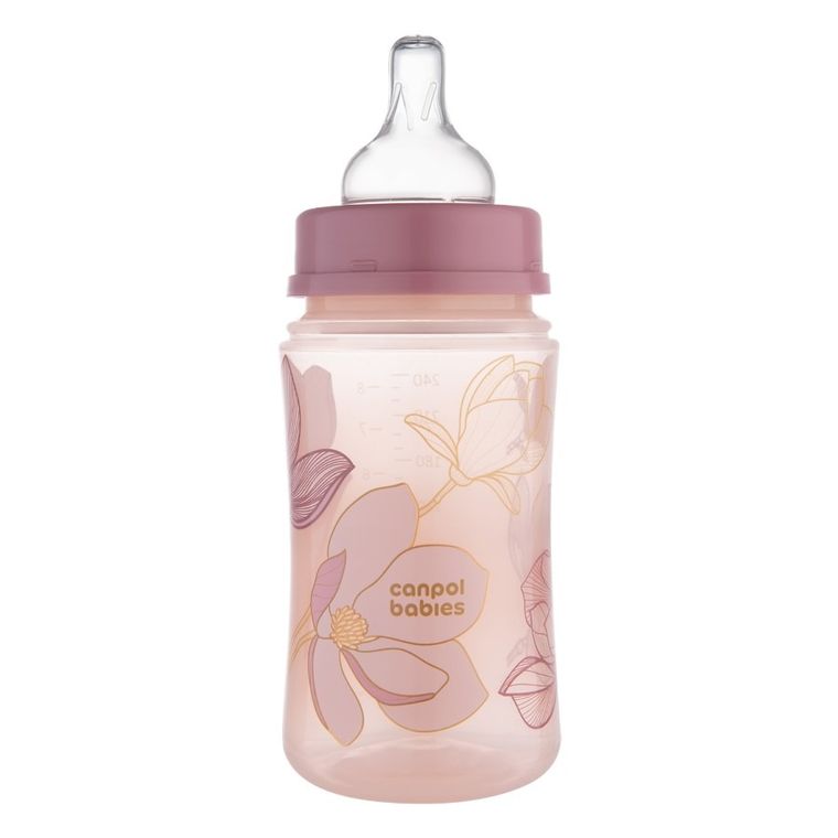 Canpol babies, EasyStart, Gold, butelka antykolkowa, pink, 240 ml