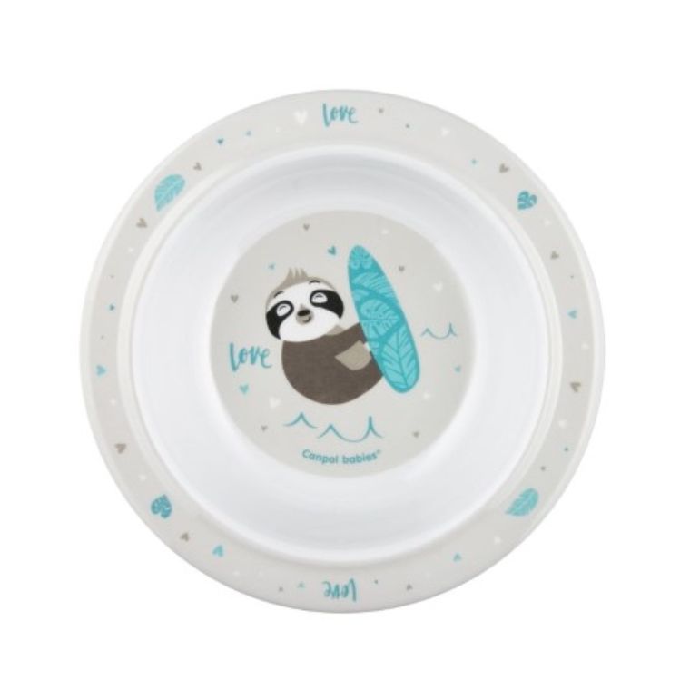 Canpol babies, Exotic Animals, Leniwiec, miseczka melaminowa z przyssawką, 270 ml