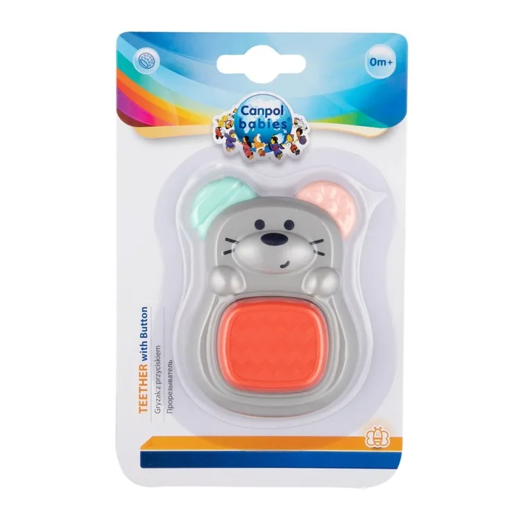 Canpol babies, Myszka, gryzak z przyciskiem